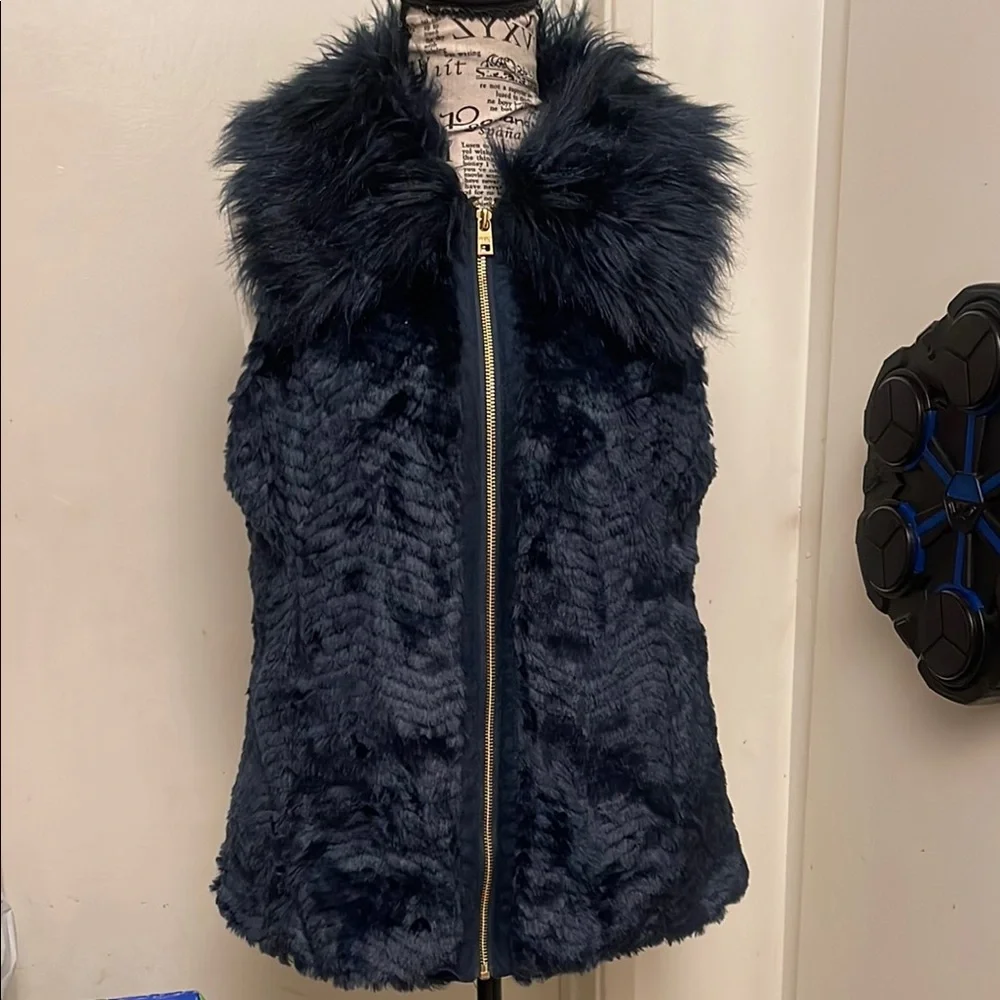 Marc New York Blue Teddy Jacket with Luxurious Faux Fur NWOT - Picture 5 of 5